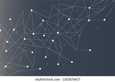 Network connect background, abstract vector. Digital network background with dots and lines for nodes, data and ai design.Abstract futuristic ai network, connecting lines and dots. Vector illustration