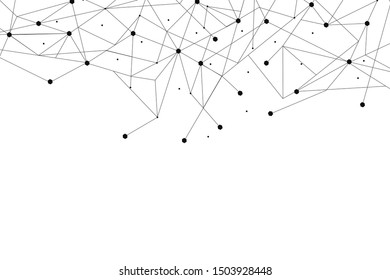 Network connect background, abstract vector. Digital network background with dots and lines for nodes, data and ai design.Abstract futuristic ai network, connecting lines and dots. Vector illustration