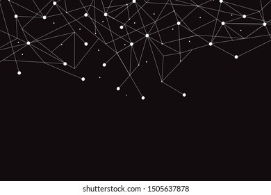 Network connect background, abstract vector. Digital network background with dots and lines for nodes, data and ai design.Abstract futuristic ai network, connecting lines and dots. Vector illustration