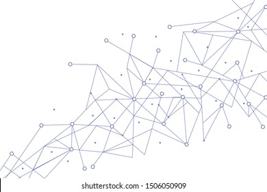 Network connect background, abstract vector. Digital network background with dots and lines for nodes, data and ai design.Abstract futuristic ai network, connecting lines and dots. Vector illustration