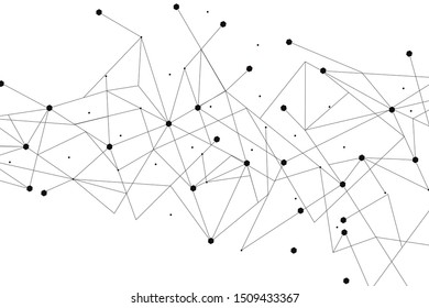 Network connect background, abstract vector. Digital network background with dots and lines for nodes, data and ai design.Abstract futuristic ai network, connecting lines and dots. Vector illustration