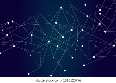 Network connect background, abstract vector. Digital network background with dots and lines for nodes, data and ai design.Abstract futuristic ai network, connecting lines and dots. Vector illustration