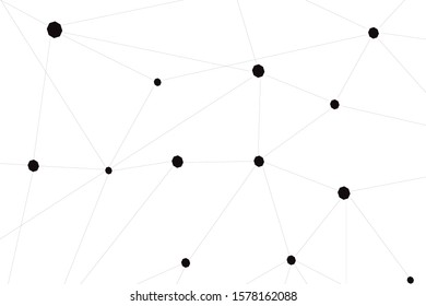 Network connect background, abstract vector. Digital network background with dots and lines for nodes, data and ai design.Abstract futuristic ai network, connecting lines and dots. Vector illustration