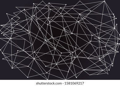 Network connect background, abstract vector. Digital network background with dots and lines for nodes, data and ai design.Abstract futuristic ai network, connecting lines and dots. Vector illustration