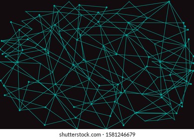 Network connect background, abstract vector. Digital network background with dots and lines for nodes, data and ai design.Abstract futuristic ai network, connecting lines and dots. Vector illustration