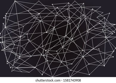 Network connect background, abstract vector. Digital network background with dots and lines for nodes, data and ai design.Abstract futuristic ai network, connecting lines and dots. Vector illustration