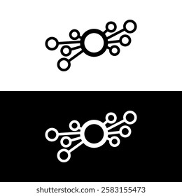 Network connect digital hub net circle icon business data concept