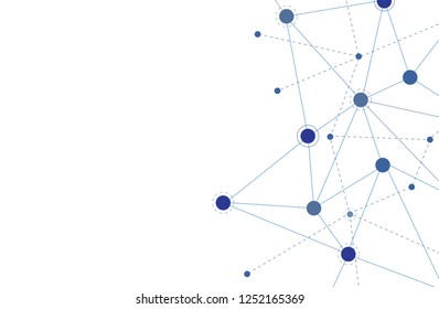 Network connect isolated on white background. Network connect for web site, wallpaper, poster, placard, ad, cover and technology presentation template. Modern abstract concept, vector illustration