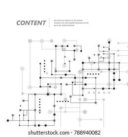 Network and connect lines and dots. Technology square communication background.