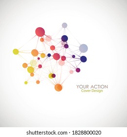 Network, connect or molecule set. Vector illustration for you idea