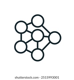 Network of connected circles representing artificial intelligence