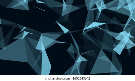 Network of connected triangles. Digital plexus of triangles. Vector illustration.