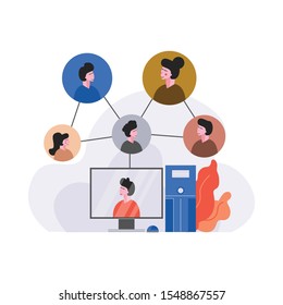 Network Connecting Concept Vector Illustration