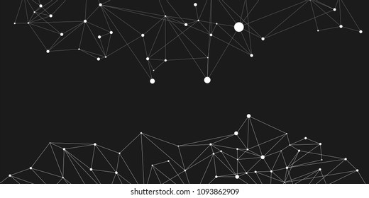 Network Connecting dot polygon background : Concept of Network, Business, Connecting, Molecule, Data, Chemical