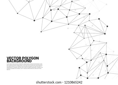 Network Connecting dot polygon background : Concept of Network, Business, technology, Connecting, Molecule, Data, Chemical