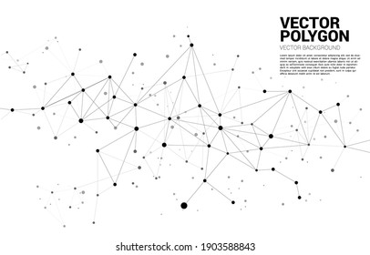 Network Connecting dot polygon background. Concept of Networking technology and futuristic style.