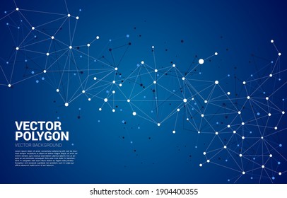 Network Connecting dot polygon background. Concept of Networking technology and futuristic style.