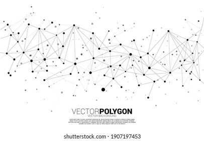 Network Connecting dot polygon background. Concept of Networking technology and futuristic style.