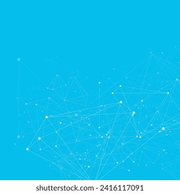 Red que conecta puntos y líneas. Antecedentes científicos y tecnológicos. Ilustración moderna del vector