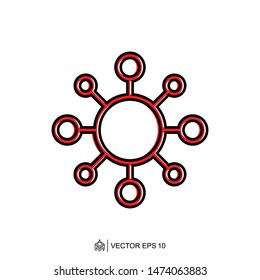 network connecting logo icon templates, social media vector networks