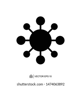 network connecting logo icon templates, social media vector networks