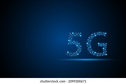 network connection 5G wireless internet. Digital low poly wireframe style design with connection points. vector illustration

