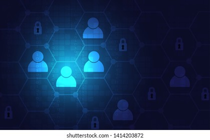 network connection abstract background with line polygonal shapes and vector design