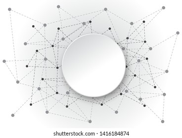network connection abstract background with line polygonal shapes and vector design