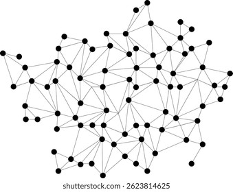 Network connection abstract plexus technology futuristic on white background