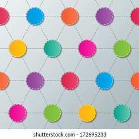 network connection concept seamless pattern. vector.
