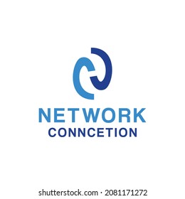 network connection data logo technology for connectivity
