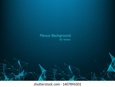 Network connection dots and lines. Technology background. Plexus. Big data background. Illustration.
