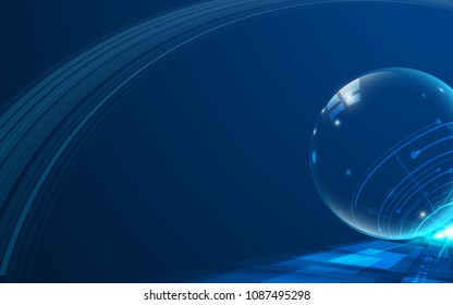 network connection global sphere design background eps 10 vector