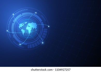 network connection global telecommunication concept vector illusatration