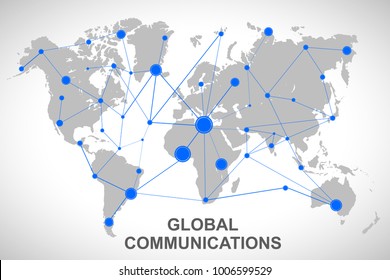 Network connection, globe connection, technology sphere, concept future world - for stock vector