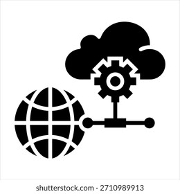 Network Connection Glyph Icon Vector Illustration