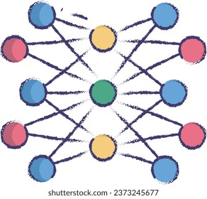 Network connection hand drawn vector illustration