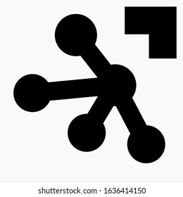 Network Connection Hub. Switch Icon. Device connection. Vector icon.