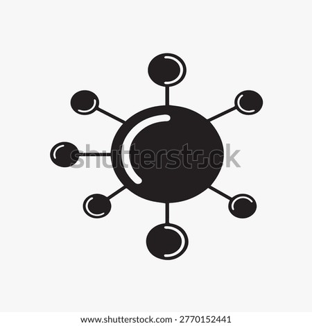 Network Connection Icon – Abstract Node and Link Technology Vector