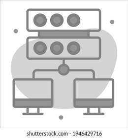 network connection icon with background modern illustration