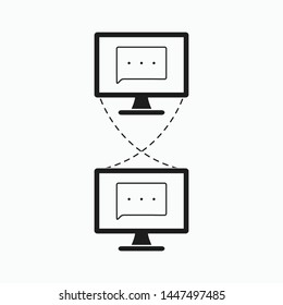 Network connection icon. Flat style vector EPS.