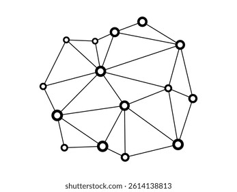 Network Connection Icon Isolated Background. Vector Illustration 