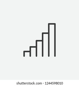 Network connection icon isolated on background. Signal symbol modern, simple, vector, icon for website design, mobile app, ui. Vector Illustration