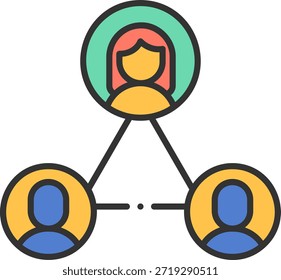 Network Connection Icon with People