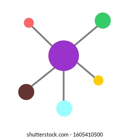 network connection isolated minimal flat line icon