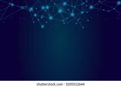 Network connection isolated on blue background. For web site, wallpaper, poster, placard, ad, cover and print materials. Creative art, modern abstract concept. Vector illustration network, eps 10