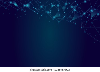 Network connection isolated on blue background. For web site, wallpaper, poster, placard, ad, cover and print materials. Creative art, modern abstract concept. Vector illustration network, eps 10