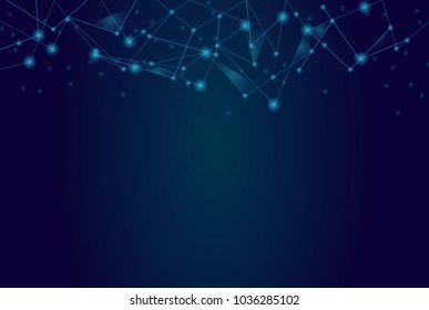 Network connection isolated on blue background. For web site, wallpaper, poster, placard, ad, cover and print materials. Creative art, modern abstract concept. Vector illustration network, eps 10