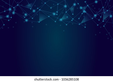 Network connection isolated on blue background. For web site, wallpaper, poster, placard, ad, cover and print materials. Creative art, modern abstract concept. Vector illustration network, eps 10