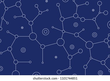 Network connection isolated on blue background. For web site, wallpaper, poster, placard, ad, cover and print materials. Creative art, modern abstract concept. Vector illustration network, eps 10